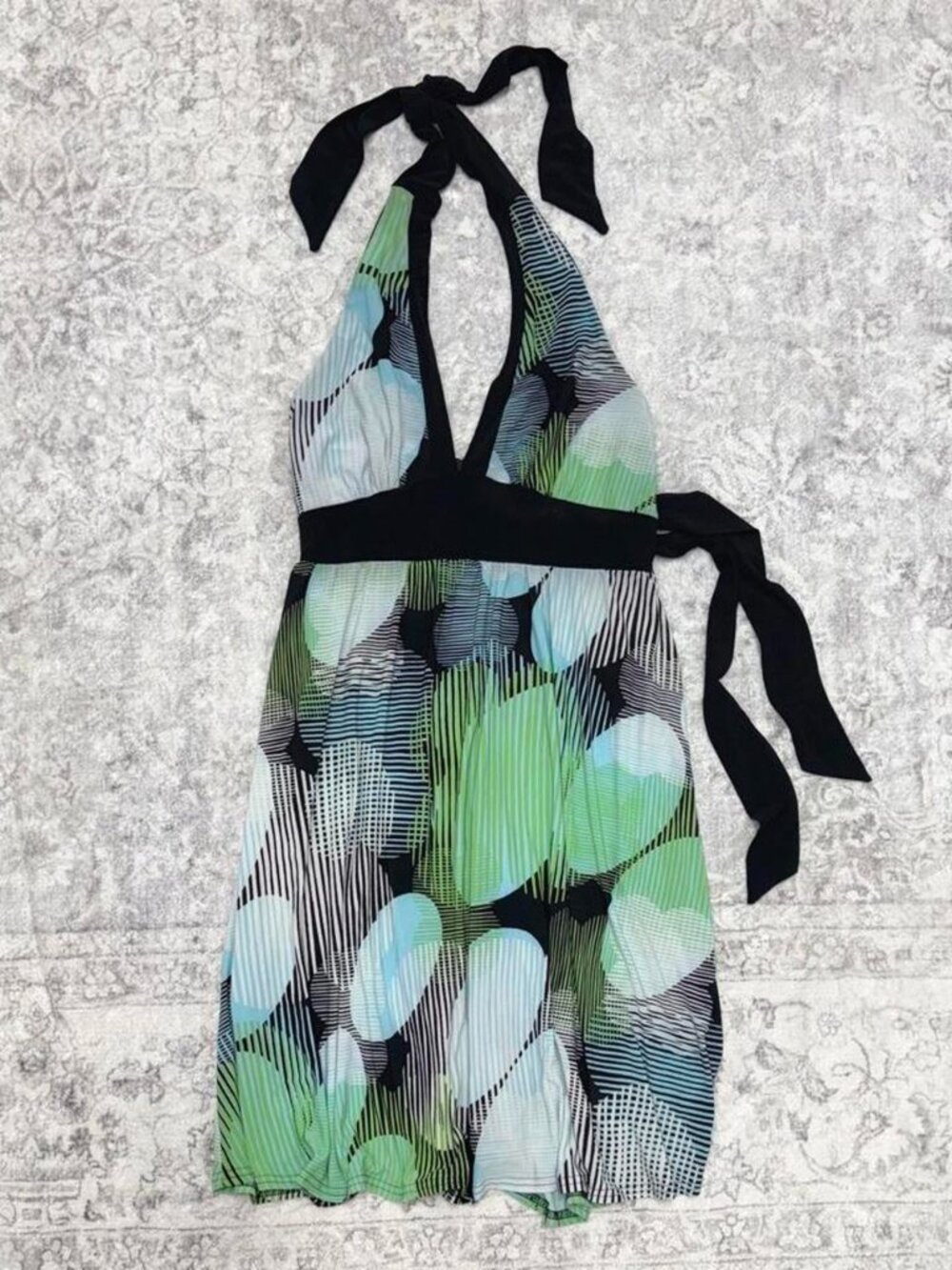 vintage y2k halter neck mini dress